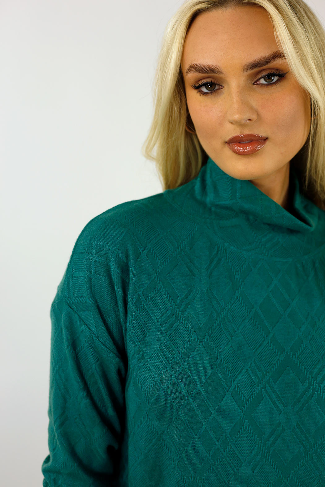 Teal Textured Valentina Jumper - FINAL SALE