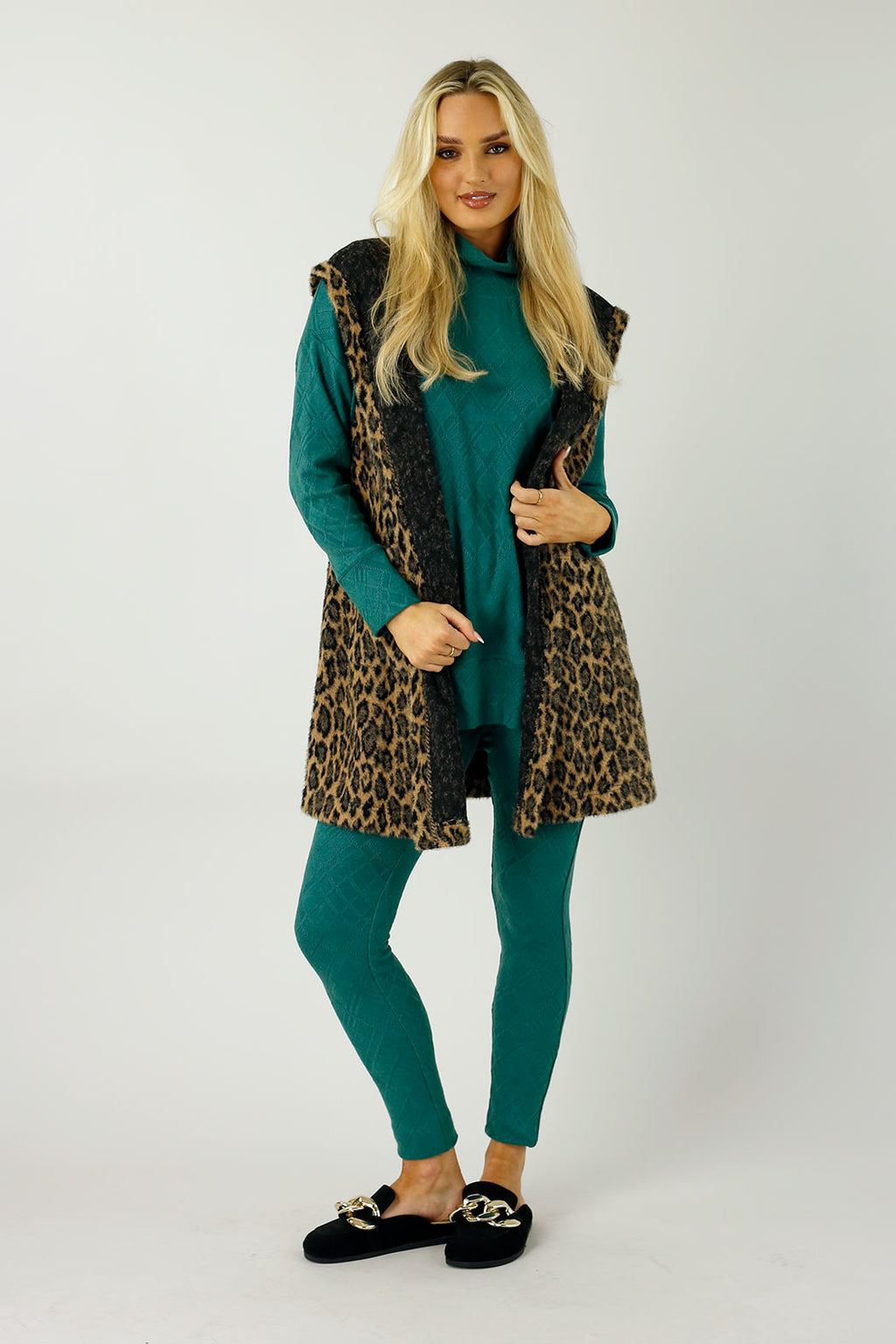 Teal Textured Valentina Jumper - FINAL SALE