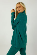 Teal Textured Valentina Jumper - FINAL SALE