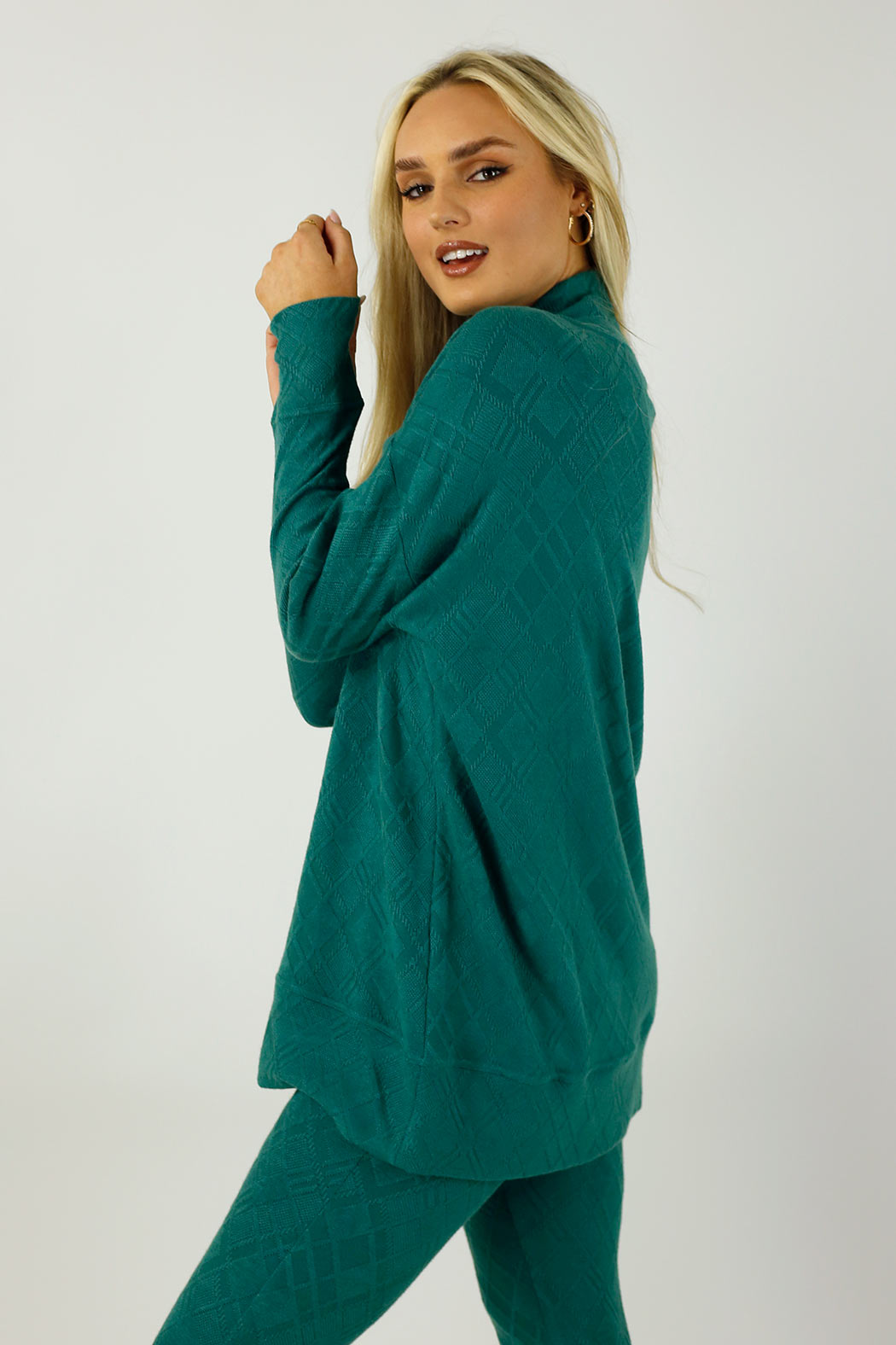 Teal Textured Valentina Jumper - FINAL SALE