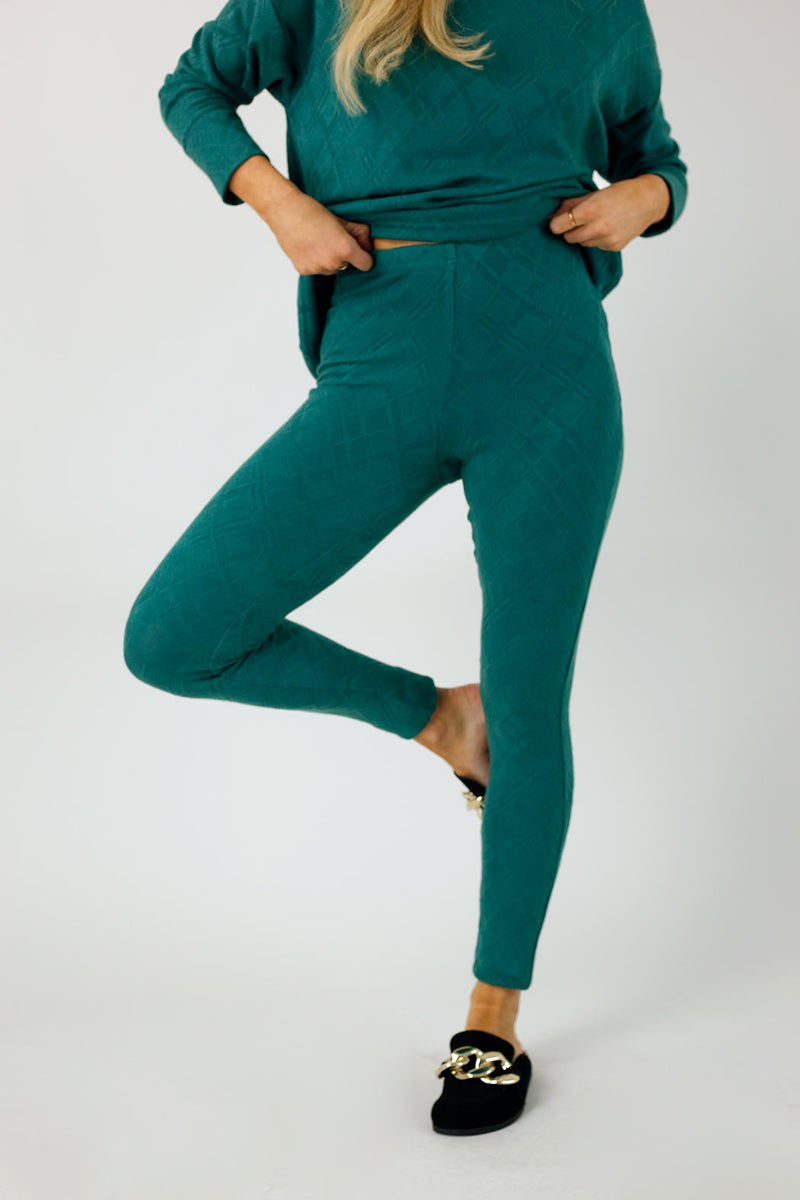 Teal Woolly Leggings - FINAL SALE