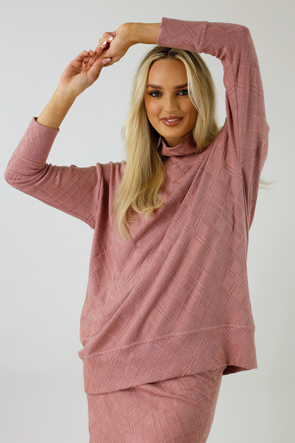 Rose Textured Valentina Jumper- FINAL SALE