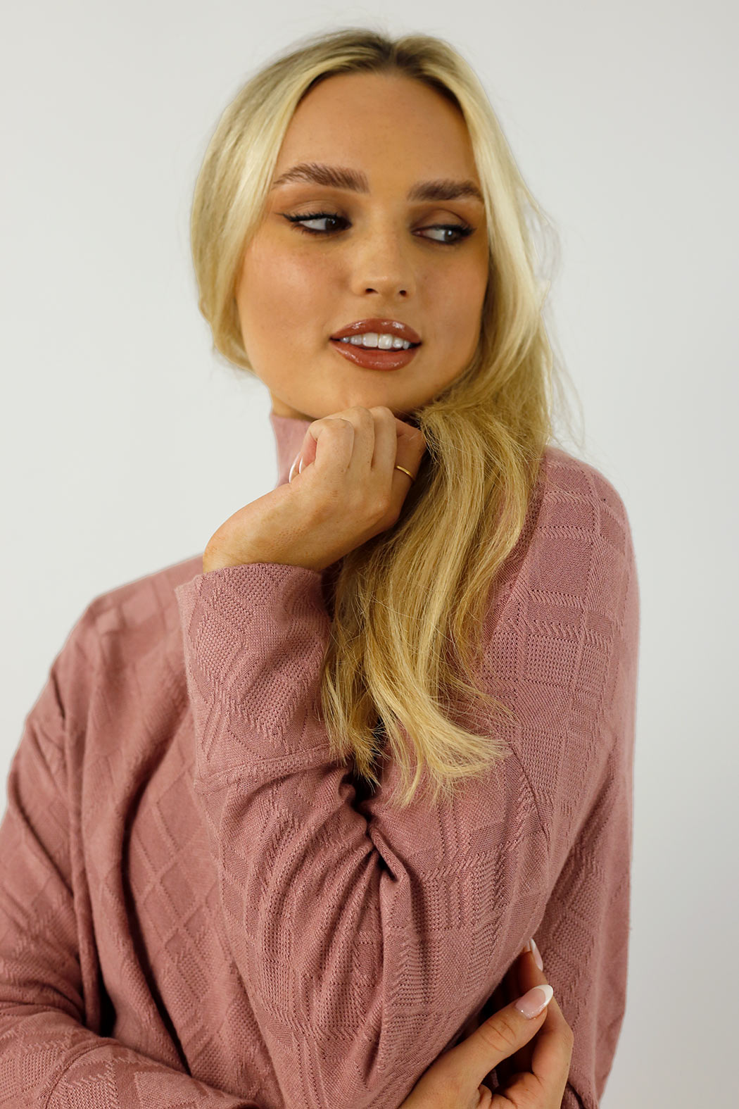 Rose Textured Valentina Jumper- FINAL SALE