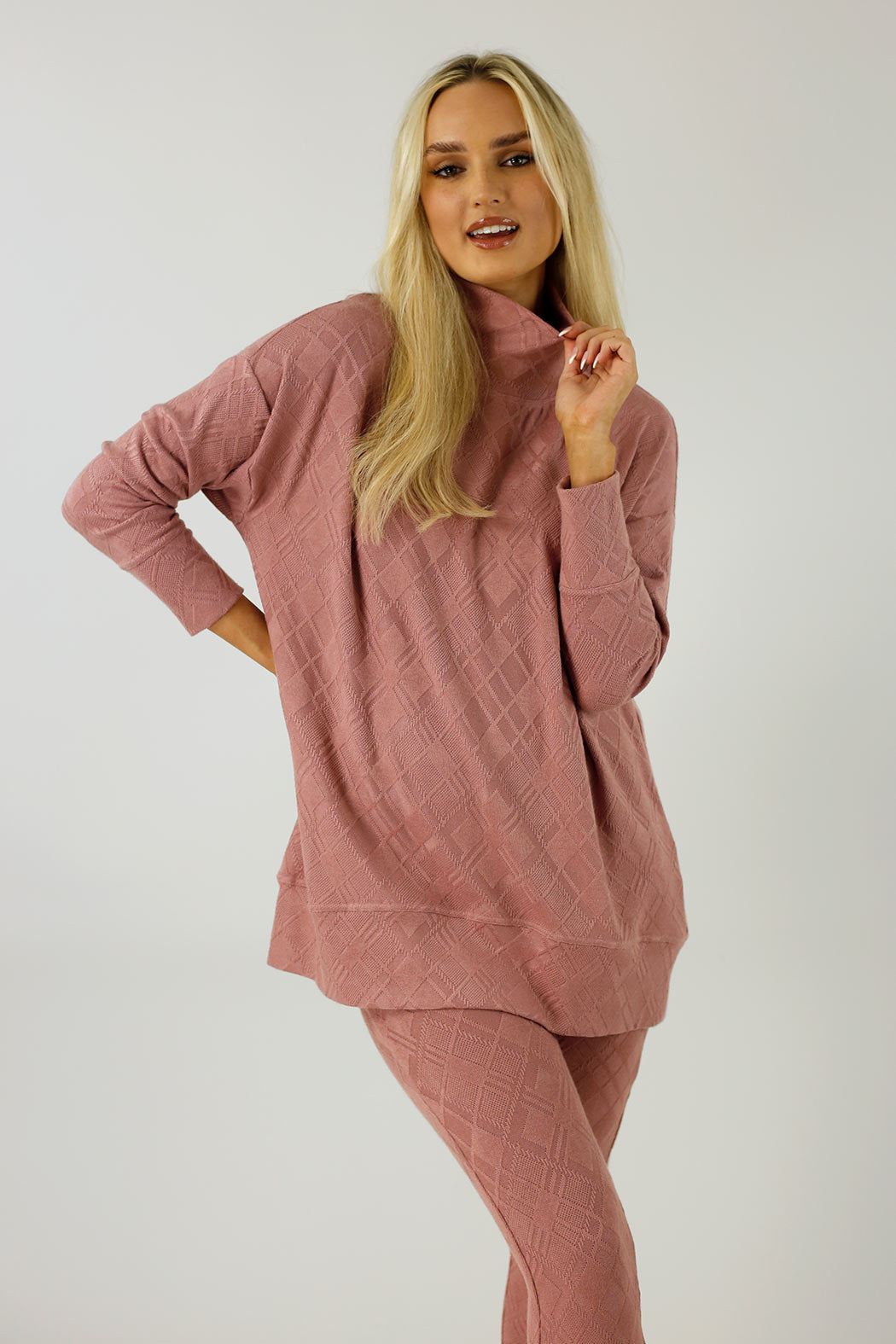 Rose Textured Valentina Jumper- FINAL SALE