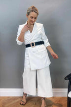 Ivory Faux Leather Culotte - FINAL SALE