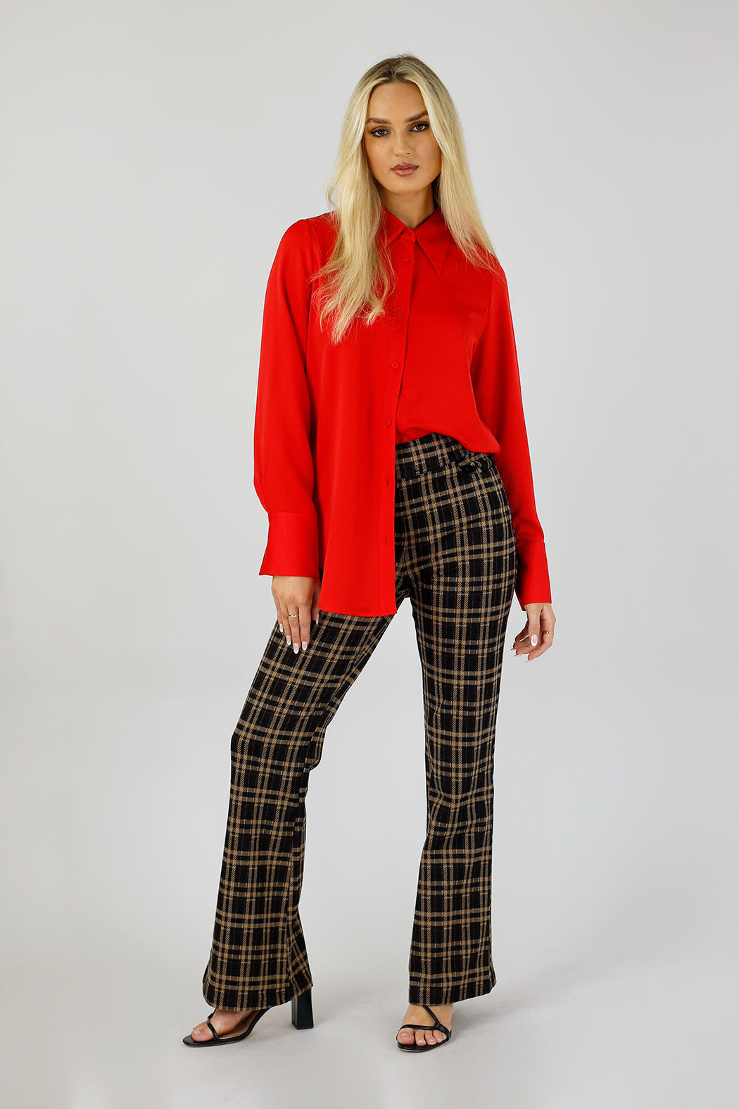 Red Satin Asana Shirt - SALE