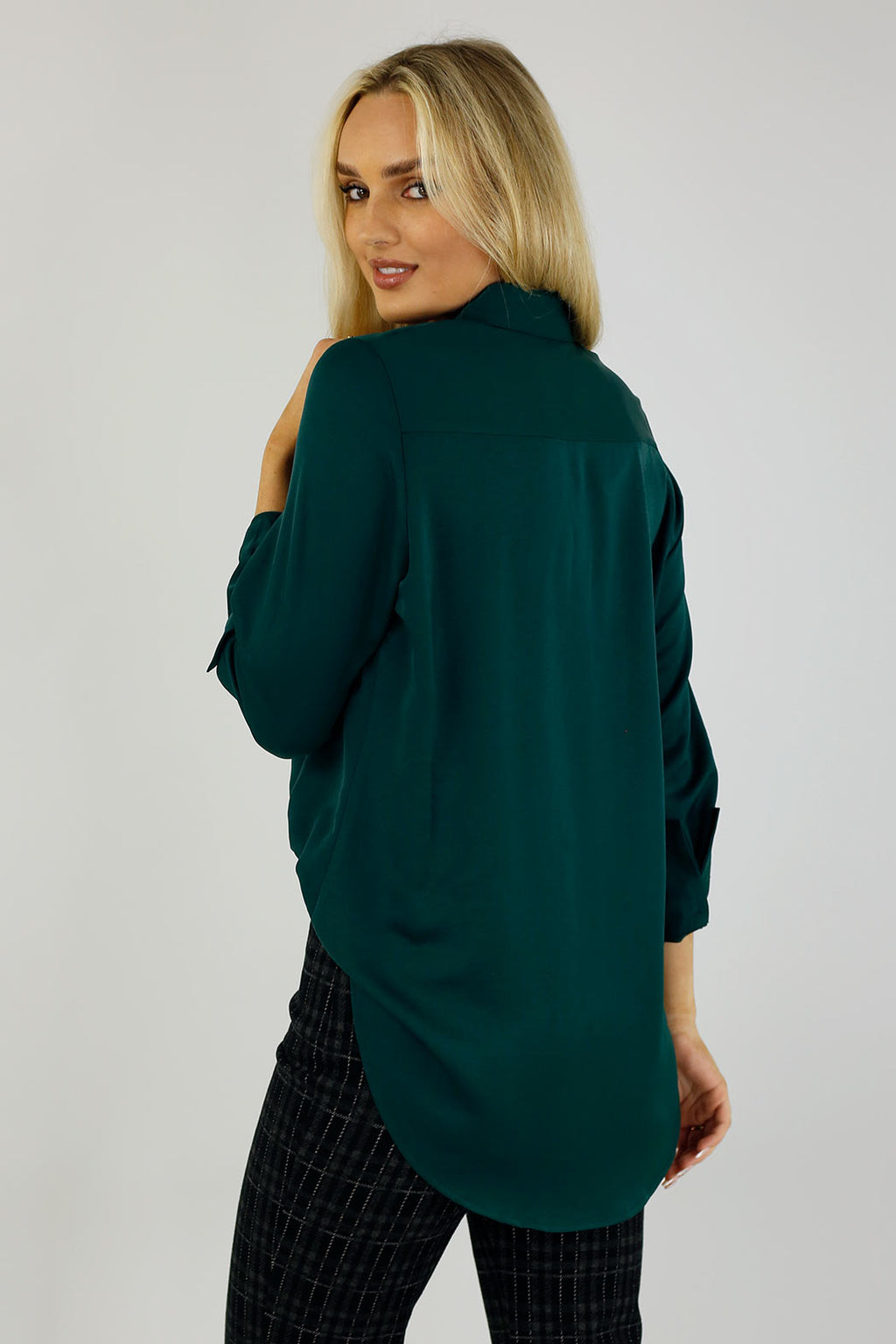 Teal Satin Asana Shirt - SALE