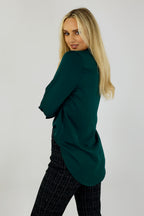 Teal Satin Asana Shirt - SALE