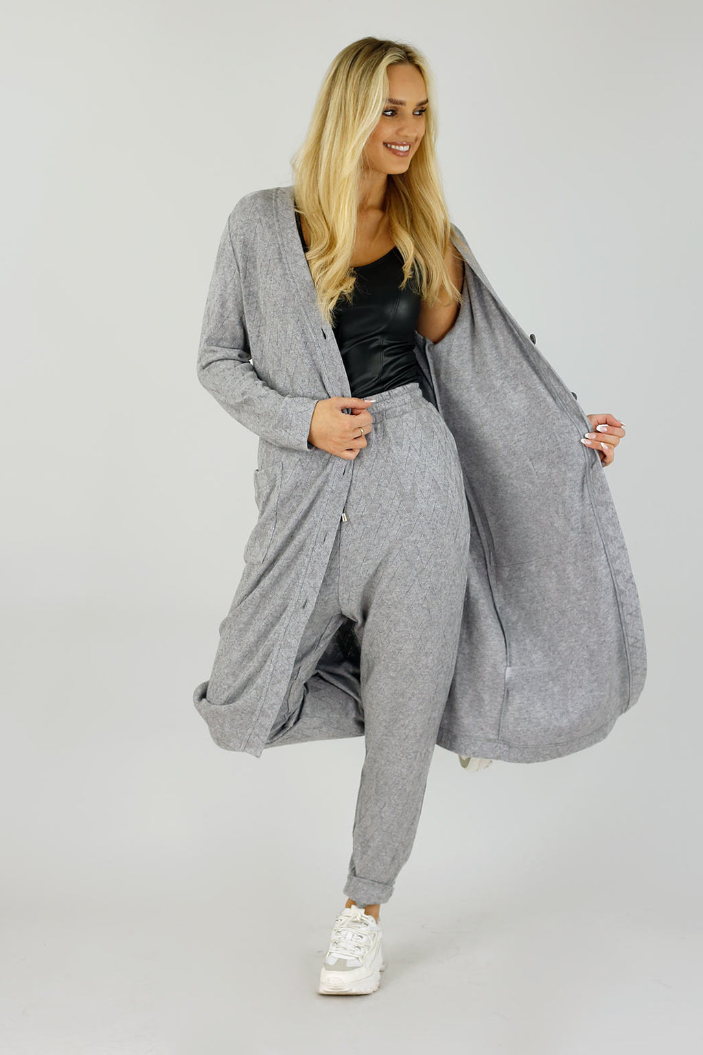 Grey Luxury Sleek Cardi - FINAL SALE