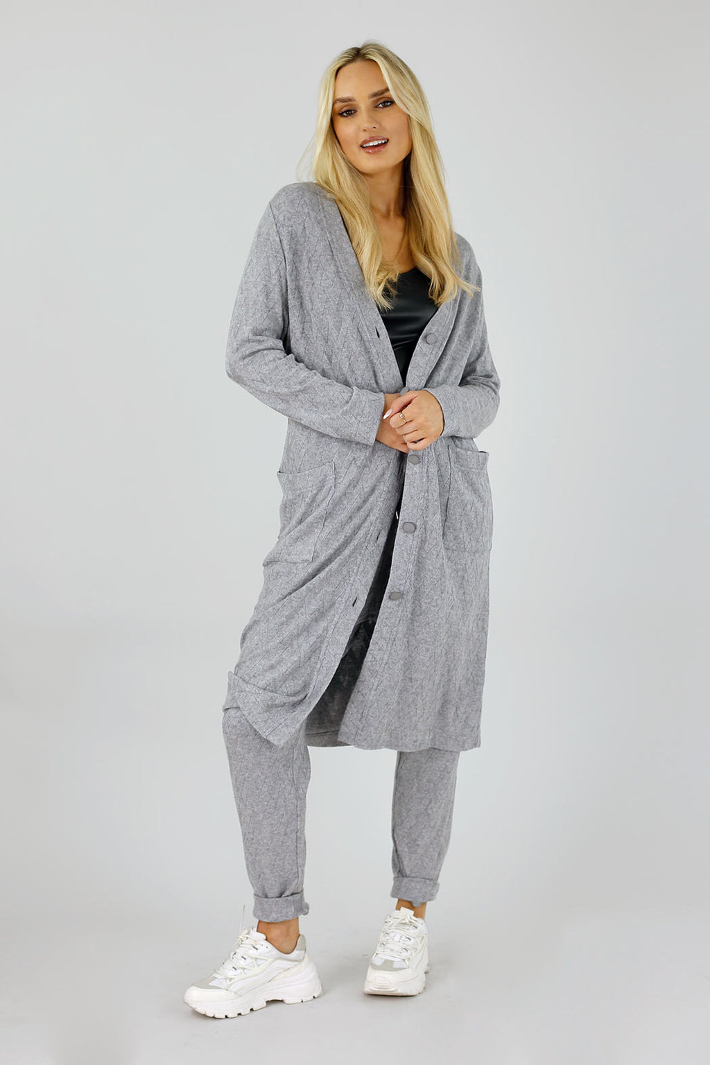 Grey Luxury Sleek Cardi - FINAL SALE