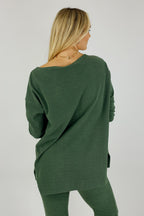Green Lush Slouch Jumper - FINAL SALE