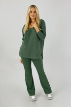 Green Lush Slouch Jumper - FINAL SALE