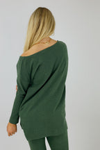 Green Lush Slouch Jumper - FINAL SALE