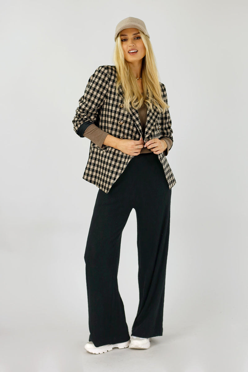 Taupe Lush V Neck Top - FINAL SALE