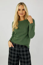 Green Lush Crew Top - FINAL SALE