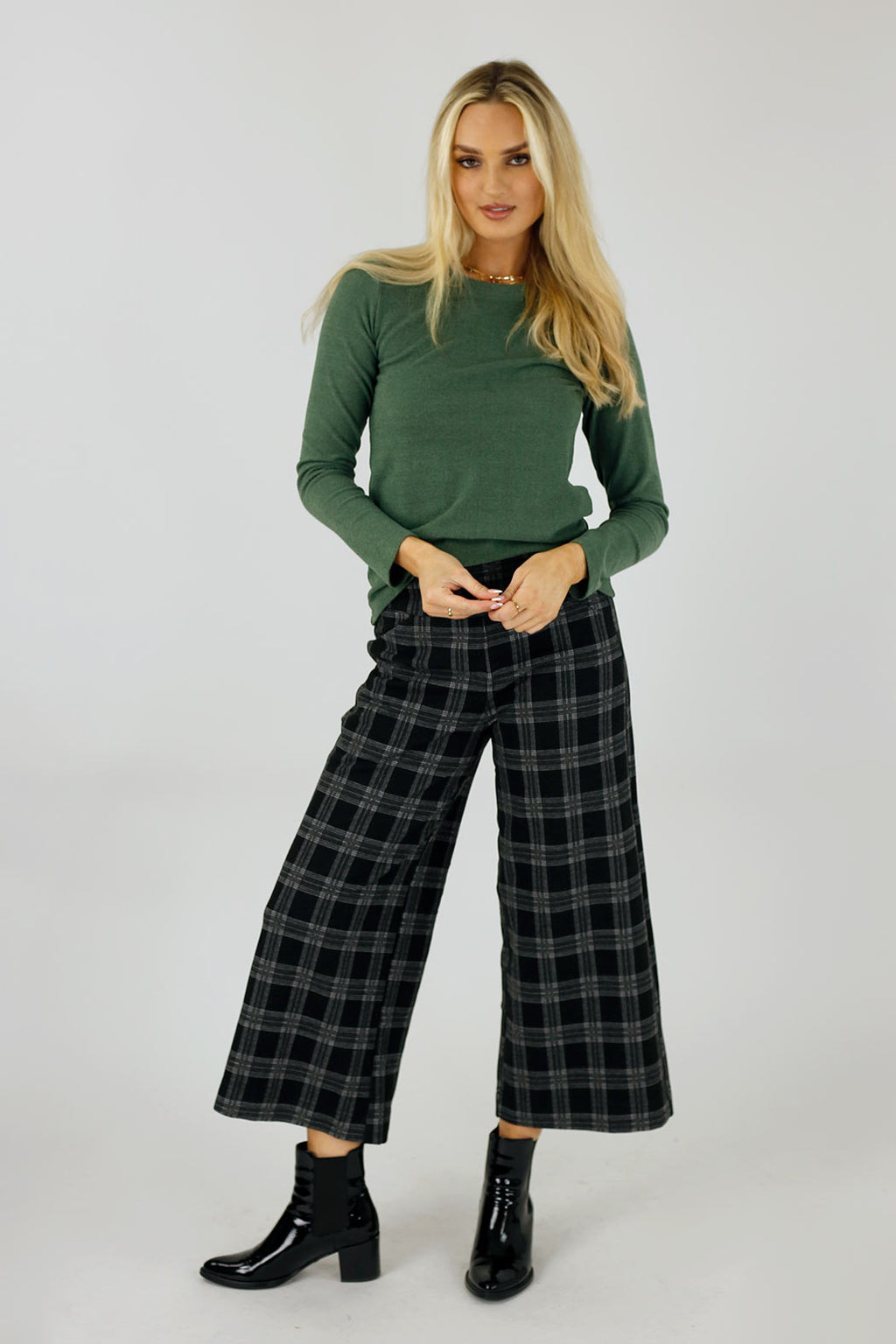 Green Lush Crew Top - FINAL SALE