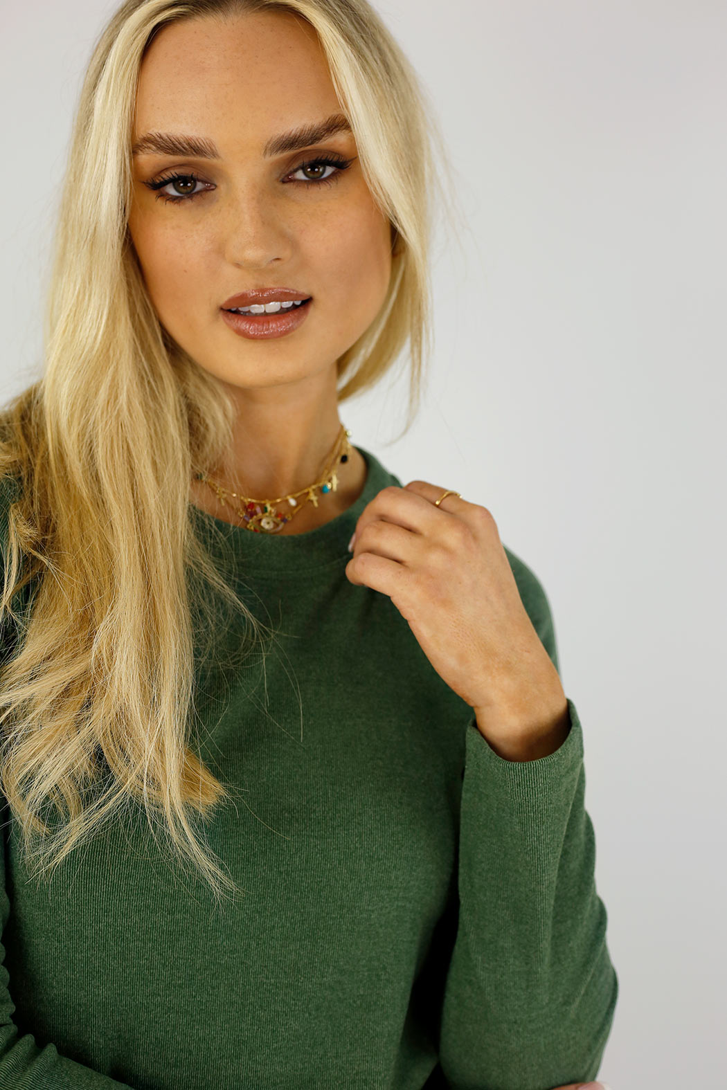 Green Lush Crew Top - FINAL SALE