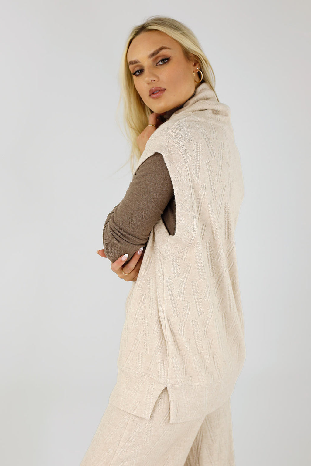 Oatmeal Cosy Cowl Vest - SALE