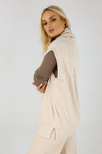 Oatmeal Cosy Cowl Vest - SALE