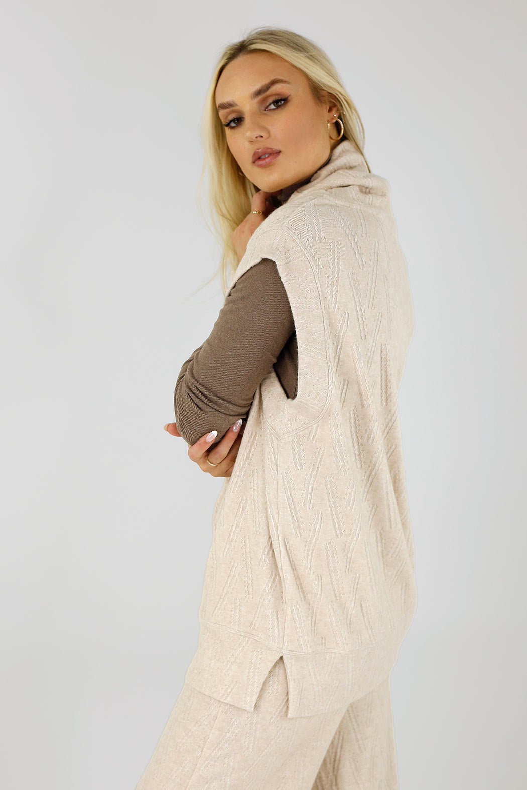 Oatmeal Cosy Cowl Vest - SALE