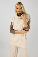 Oatmeal Cosy Cowl Vest - SALE