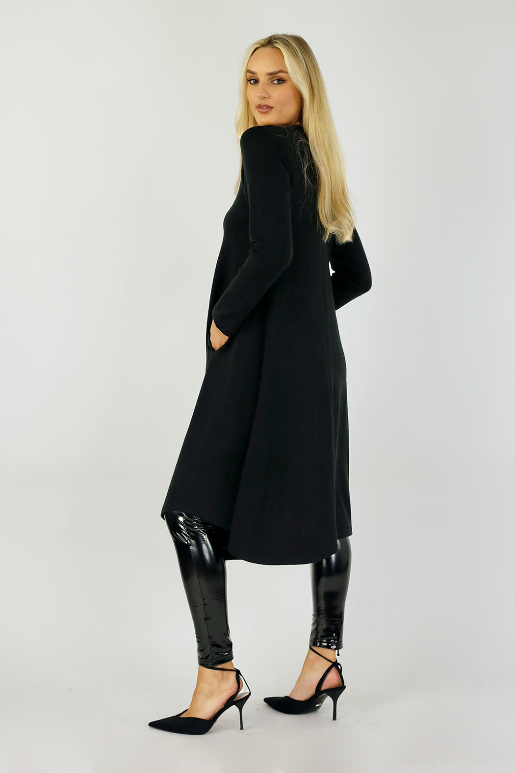 Black Keyhole Swing Dress - SALE