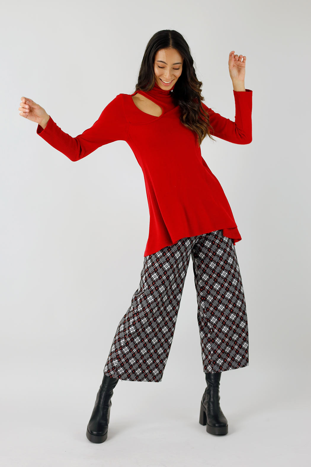 Red Keyhole Swing Top - FINAL SALE