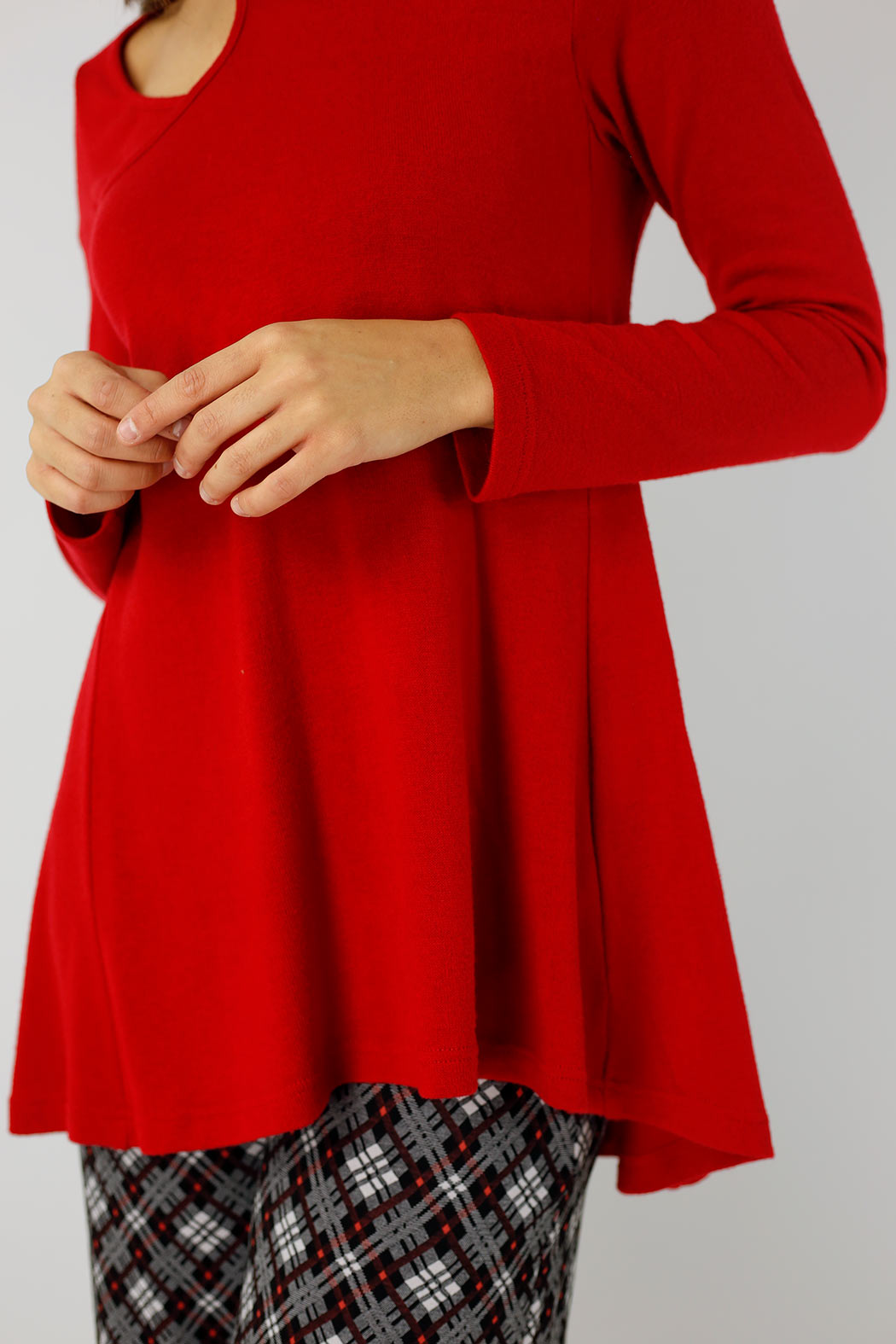 Red Keyhole Swing Top - FINAL SALE