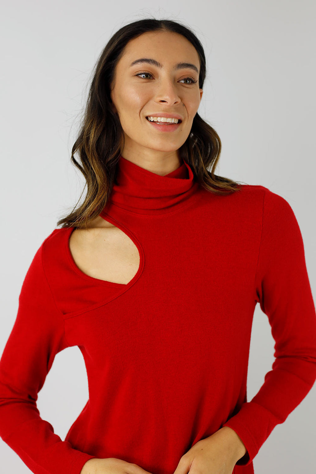 Red Keyhole Swing Top - FINAL SALE