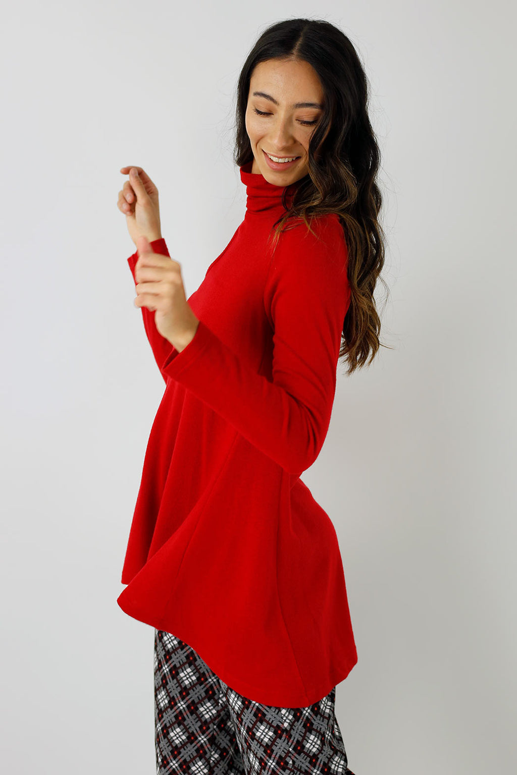 Red Keyhole Swing Top - FINAL SALE