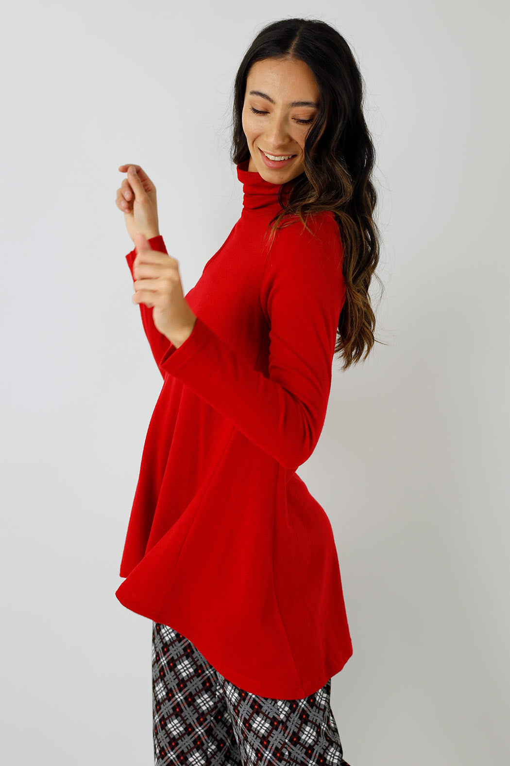 Red Keyhole Swing Top - FINAL SALE