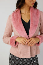 Pink Cable Fur Jacket - FINAL SALE