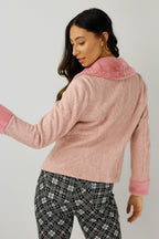 Pink Cable Fur Jacket - FINAL SALE