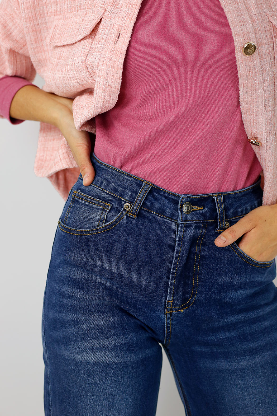 Mid Denim Wide Leg Jean - FINAL SALE