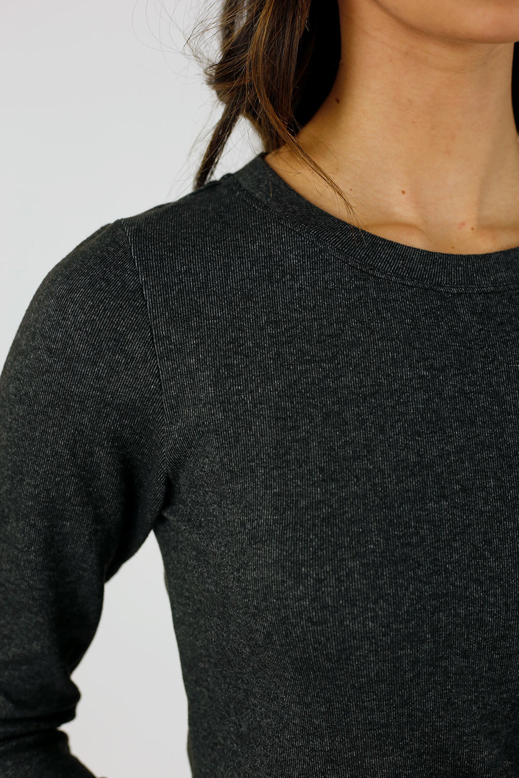 Charcoal Lush Crew Top - FINAL SALE