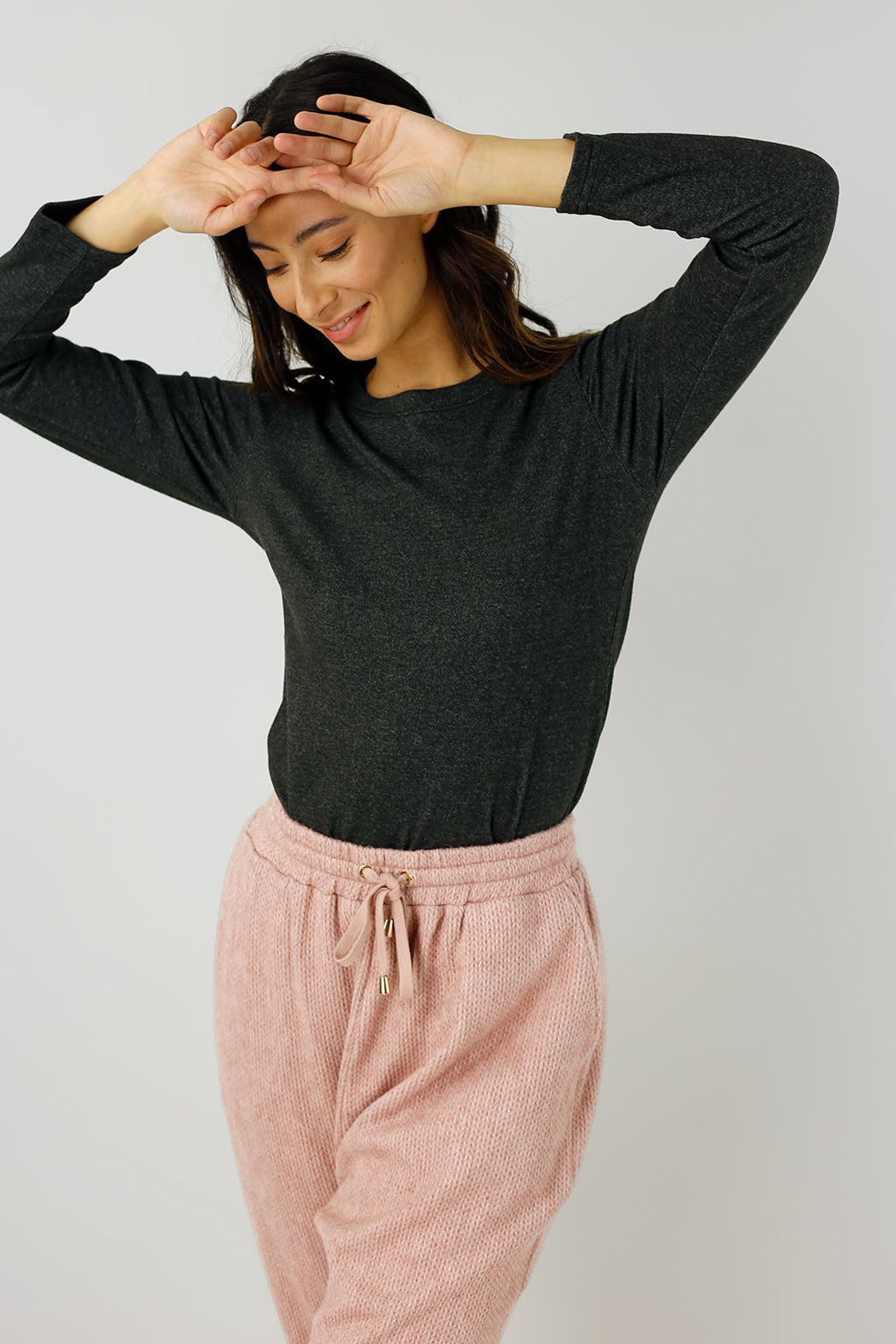 Charcoal Lush Crew Top - FINAL SALE