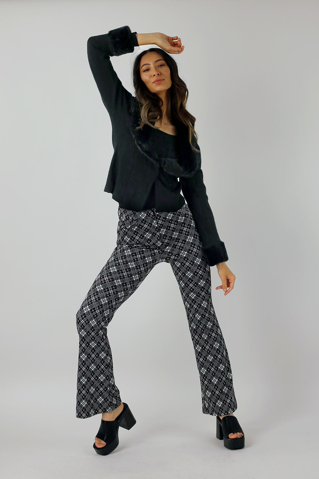 Black Cable Fur Jacket - SALE