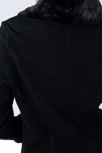 Black Cable Fur Jacket - SALE