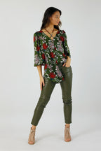 Khaki Vegan Leather Biker Pants - SALE