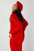 Red Cable Knit Jumper - FINAL SALE