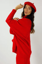 Red Cable Knit Jumper - FINAL SALE