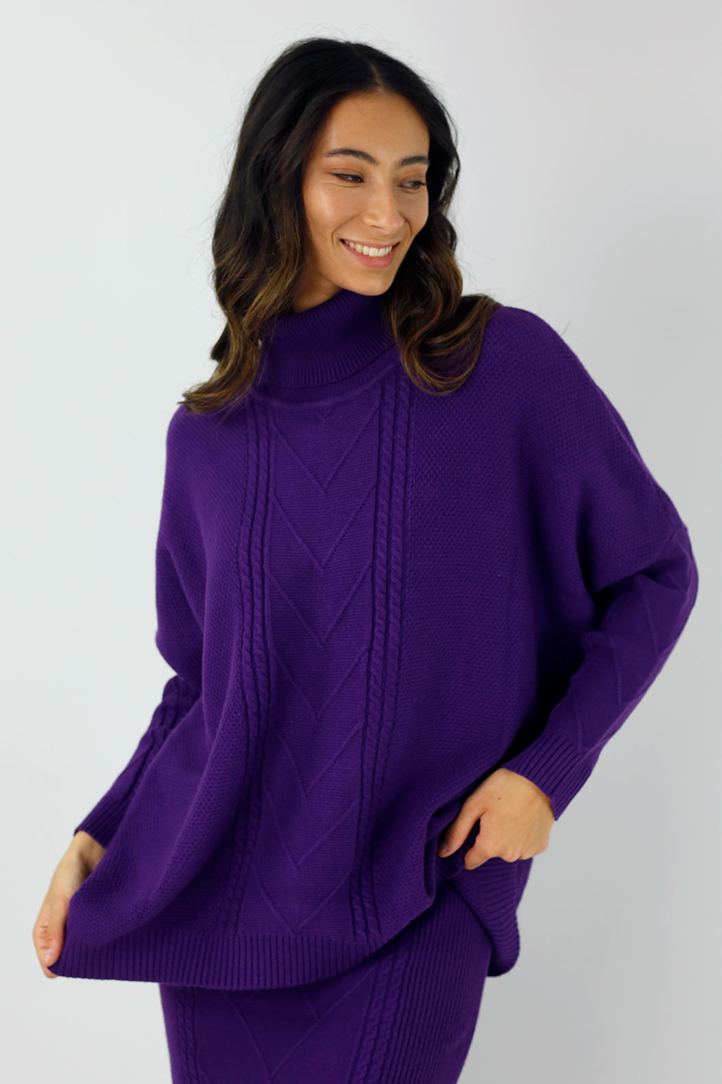 Purple Cable Knit Jumper- SALE