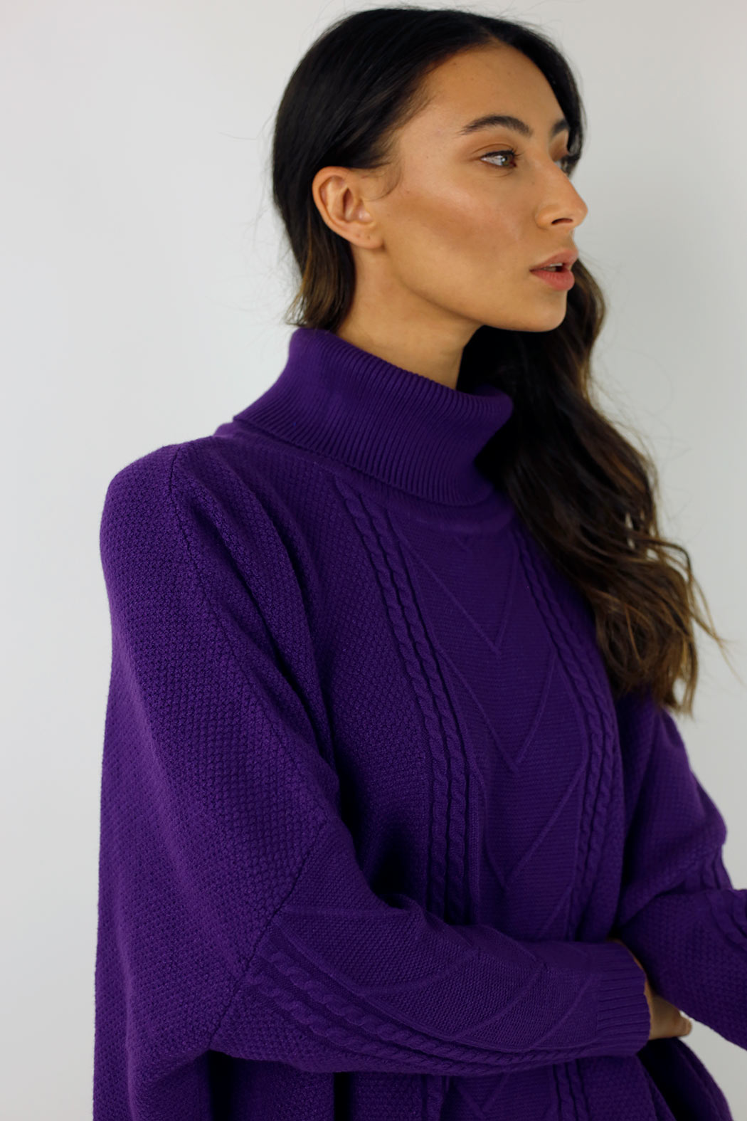 Purple Cable Knit Jumper- SALE