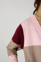 Pink Longline Block Cardi - SALE