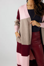 Pink Longline Block Cardi - SALE