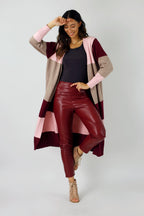 Pink Longline Block Cardi - SALE