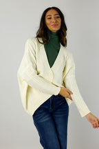 Ivory Crop Cable Cardi - FINAL SALE