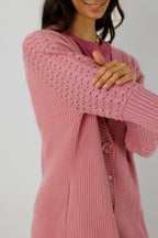 Rose Pink Slouch Cardi
