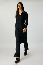 Black Cable Knit Dress - SALE