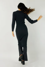 Black Cable Knit Dress - SALE